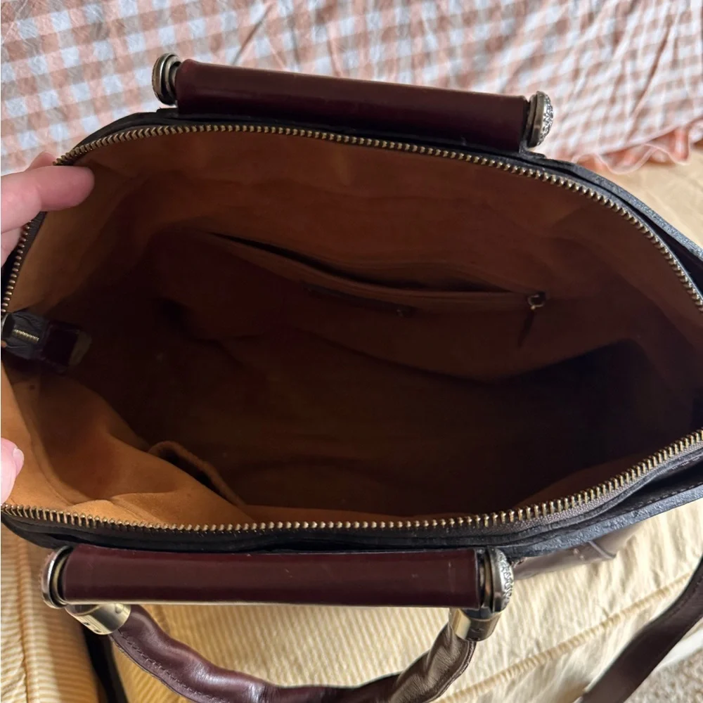 Patricia Nash Deep Burgundy Leather Satchel - Picture 3 of 7